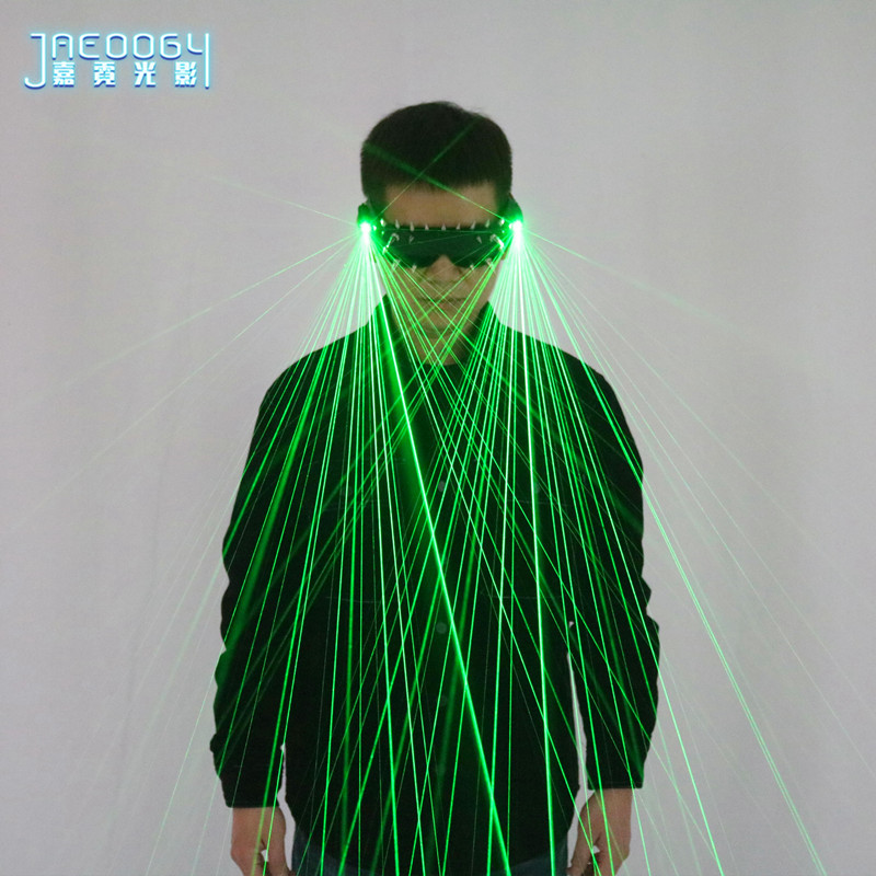Event Party Dj - Rivet Cyberpunk Green LED Laser Glasses
