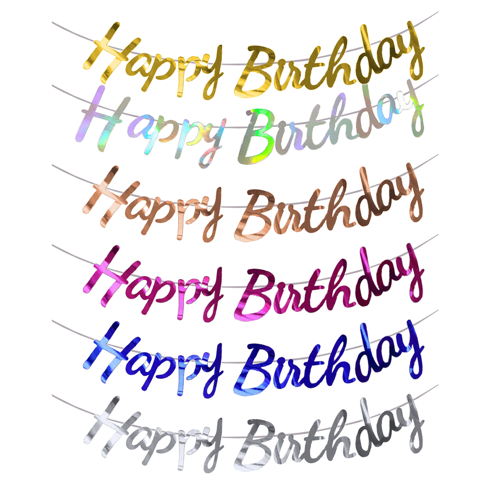 Happy Birthday Banner Gold Sil - đánh giá và giá Party Banner Gold
