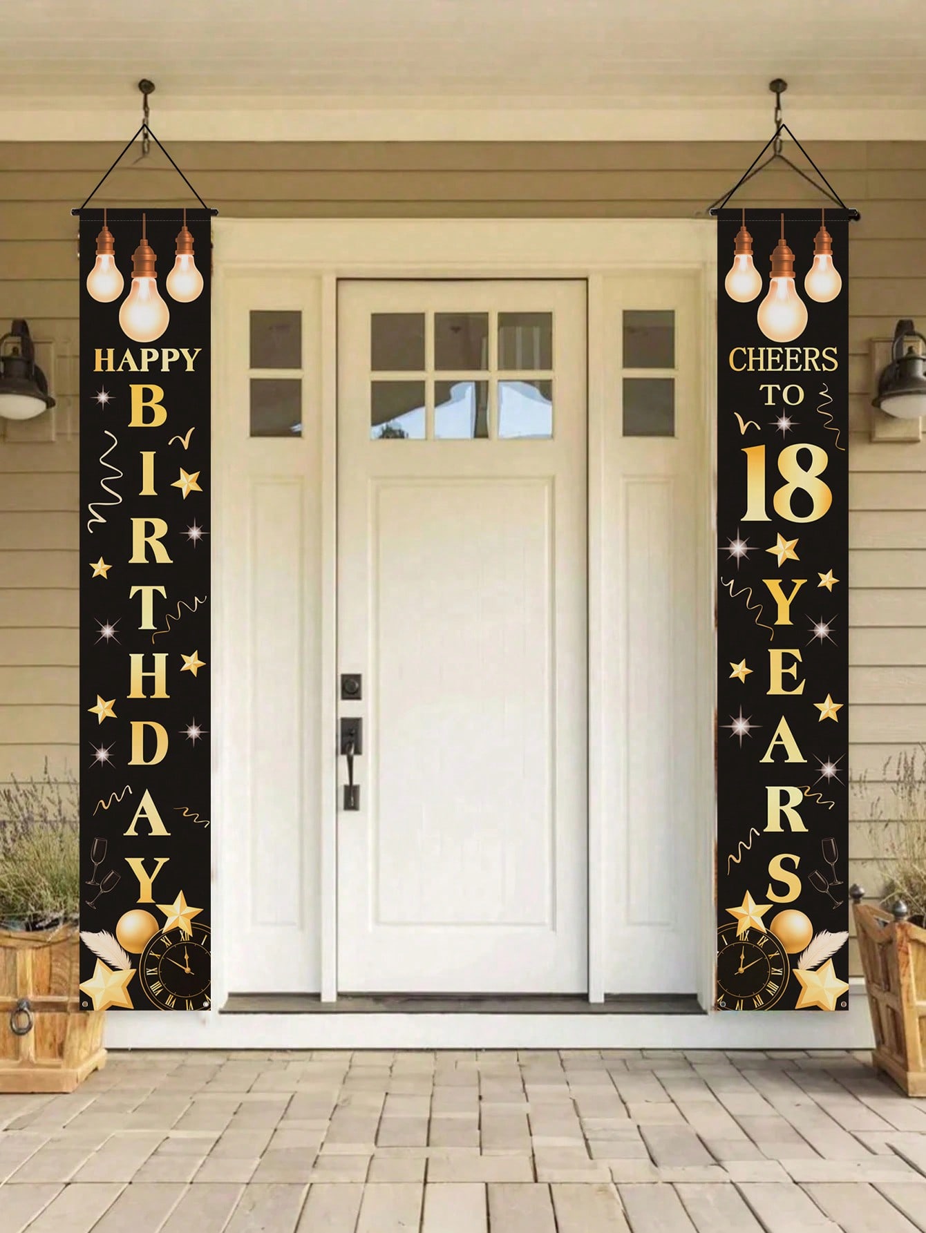 1 Pair of 18Th Birthday Celebr - đánh giá và giá Party Banner Gold