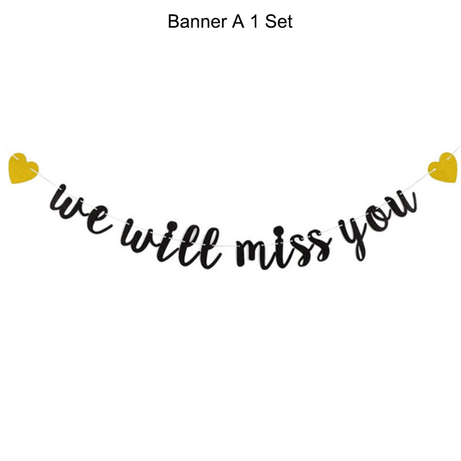 We Will Miss You Banner, Black - đánh giá và giá Party Banner Gold