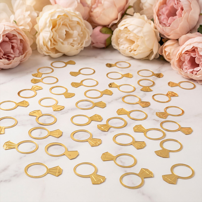 50Pcs/Bag Gold Diamond Ring Co - đánh giá và giá Papercraft Supply Confetti
