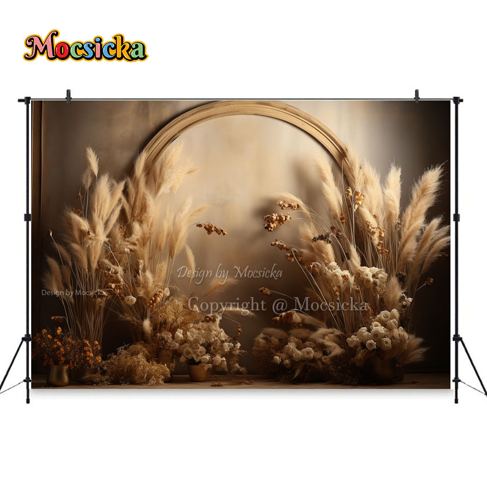Mocsicka Boho Retro Brown Phot - đánh giá và giá Dessert Table Backdrop