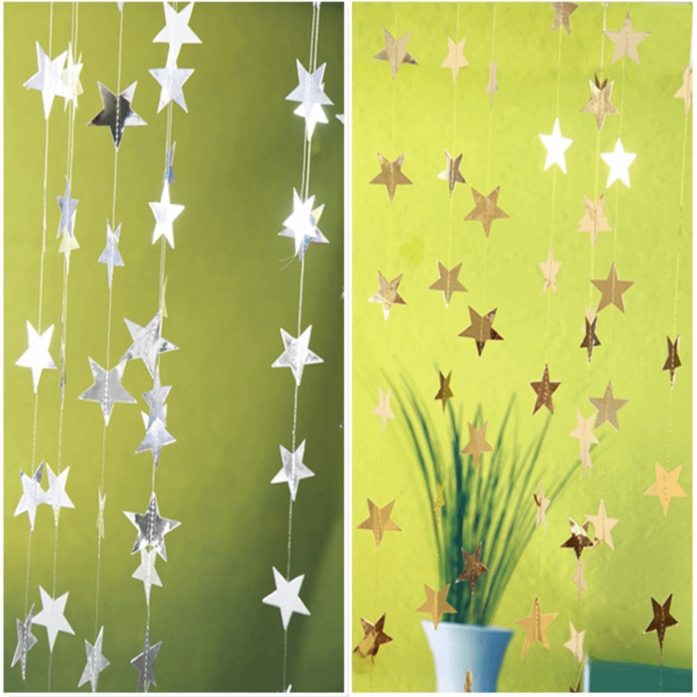 Mirror Metallic Star Garland G - đánh giá và giá Party Banner Gold