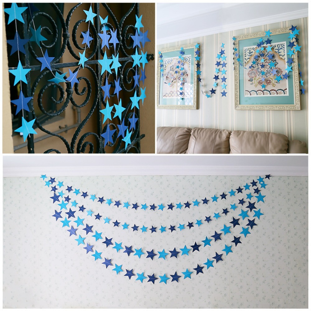 Mirror Metallic Star Garland G - đánh giá và giá Party Banner Gold