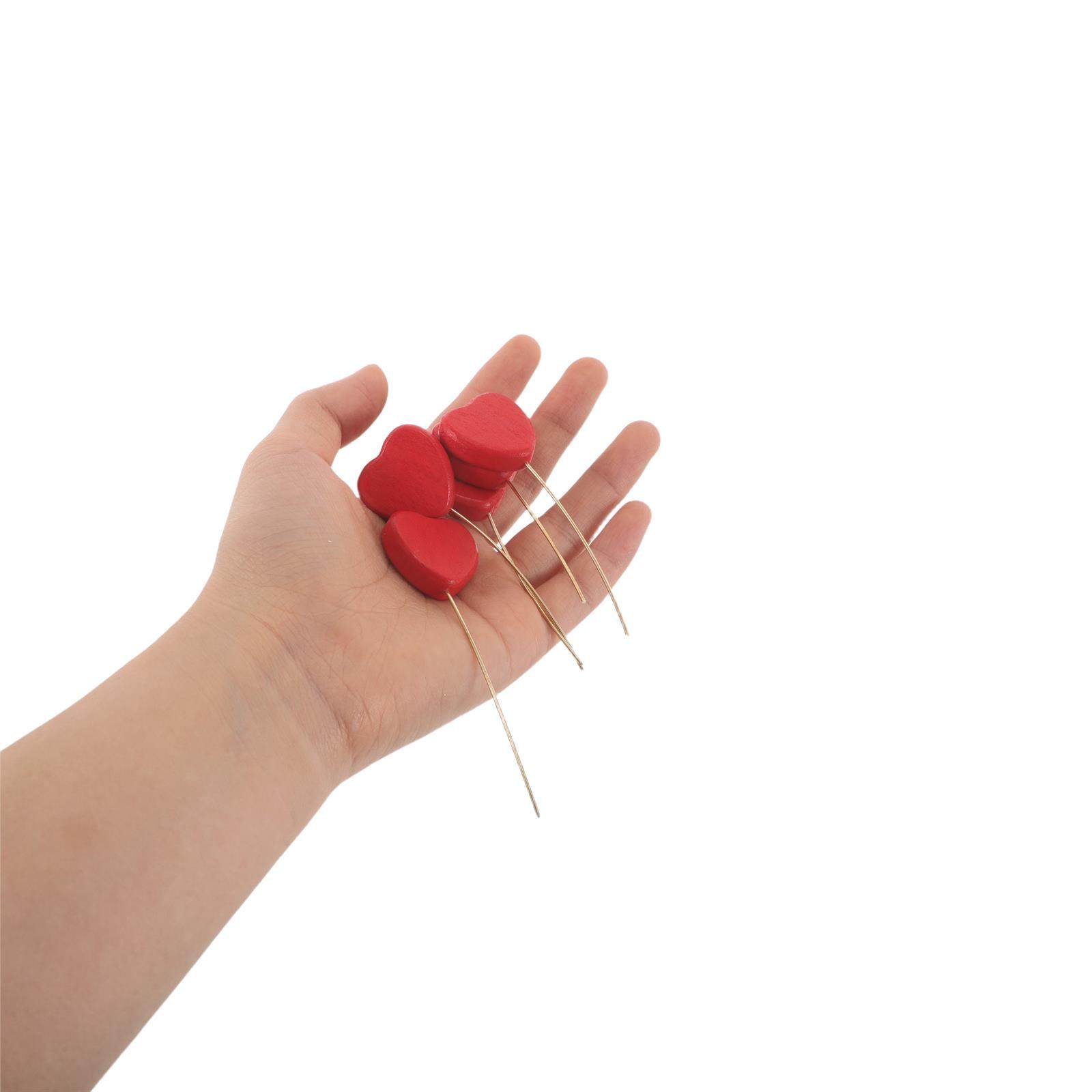 6Pcs Wooden Heart Picks Heart  - đánh giá và giá Centerpiece Stick