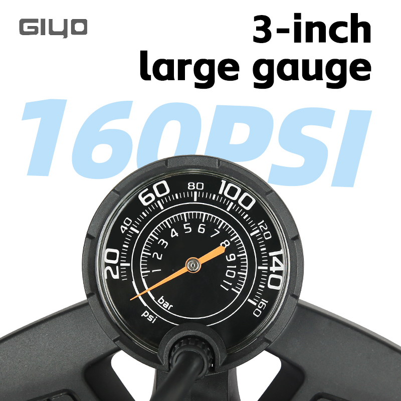 GIYO 160PSI Bicycle Floor Pump - đánh giá và giá Balloon Pump Hand